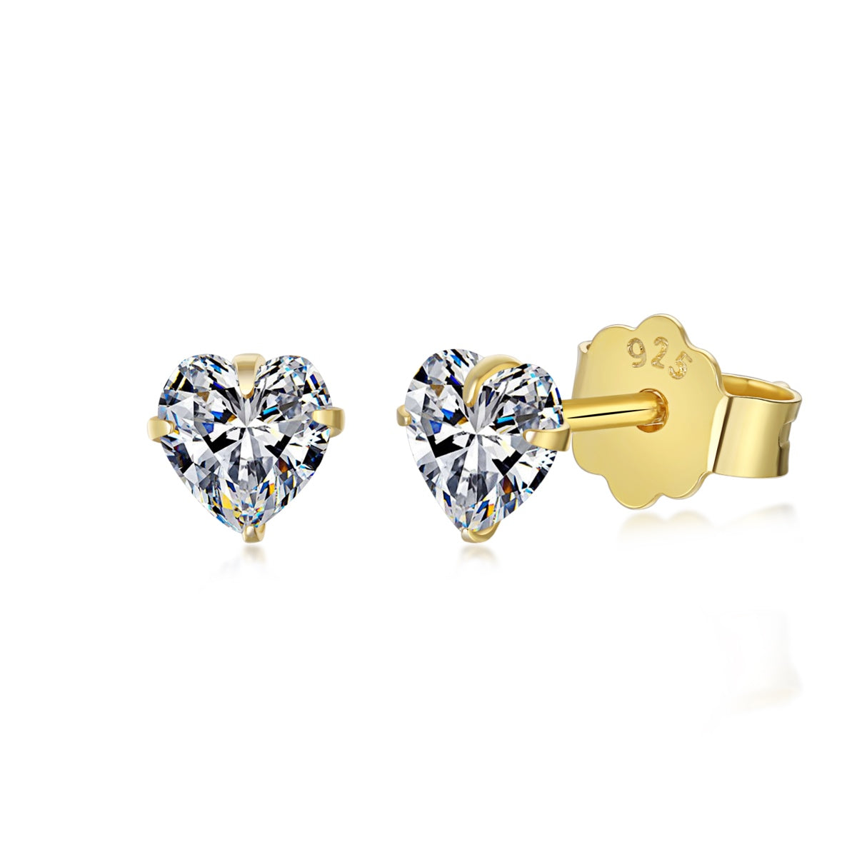 [ROYAL]Sparkling Heart Shaped Simple Earrings