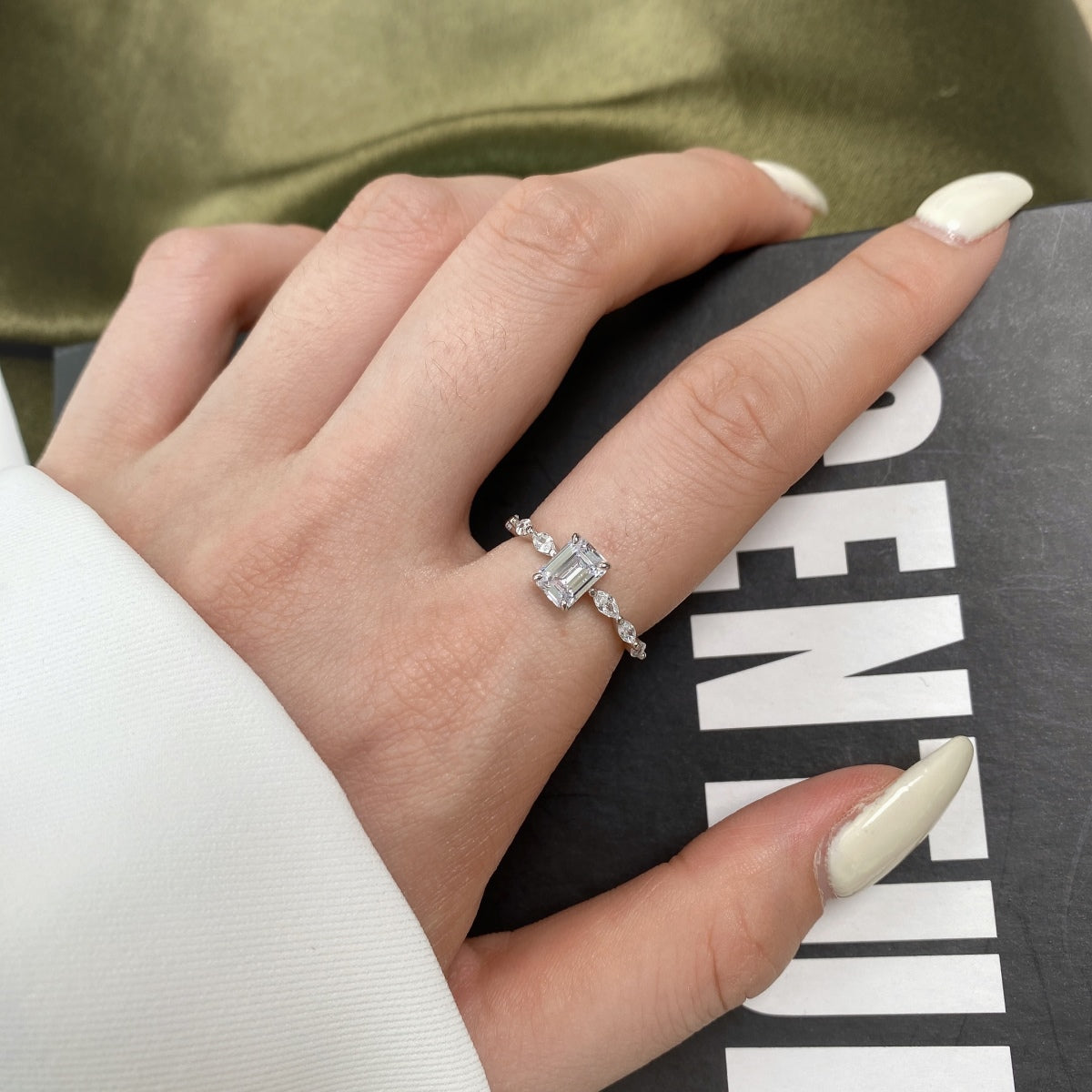 [Royal Jewellery]1.0 Carat Dainty Resplendent Radiant Cut Daily Ring