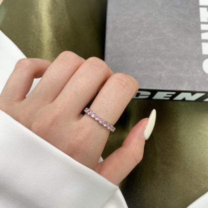 [Royal Jewellery]Sparkling Round Cut Tennis Ring