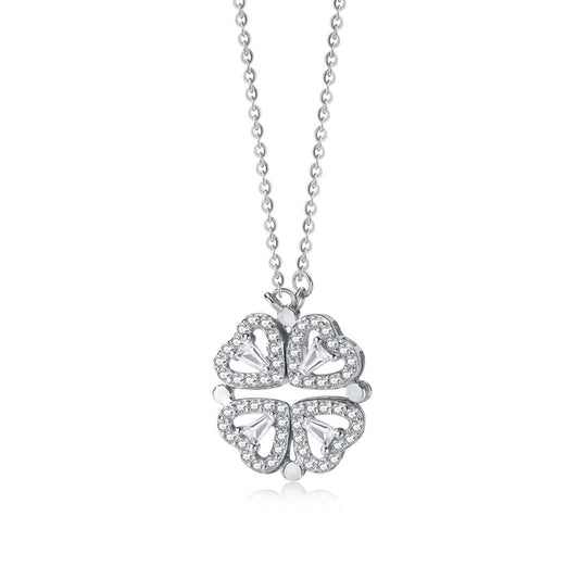 [Royal Jewellery]Ornate Heart Cut Flower Shape Necklace