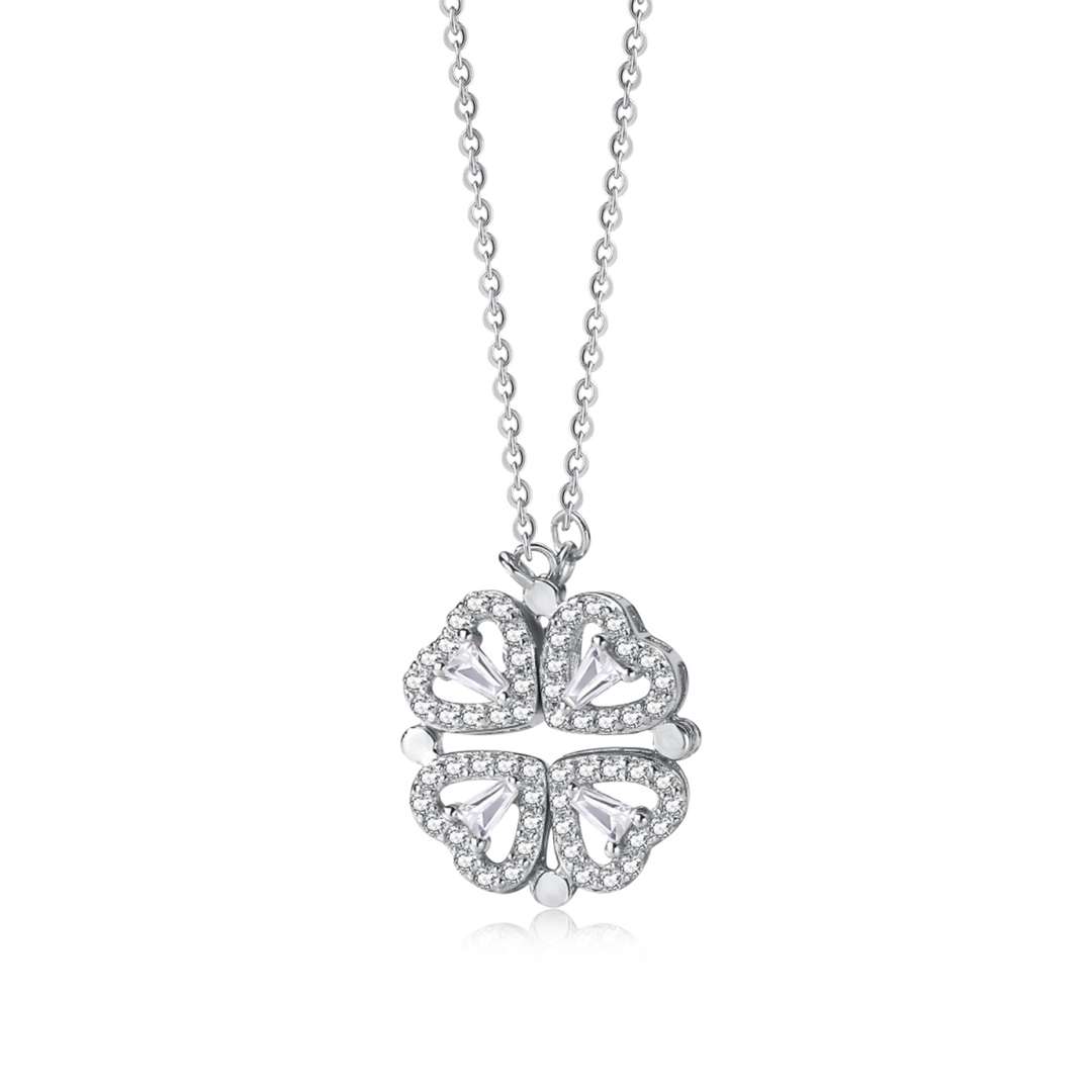 [Royal Jewellery]Ornate Heart Cut Flower Shape Necklace