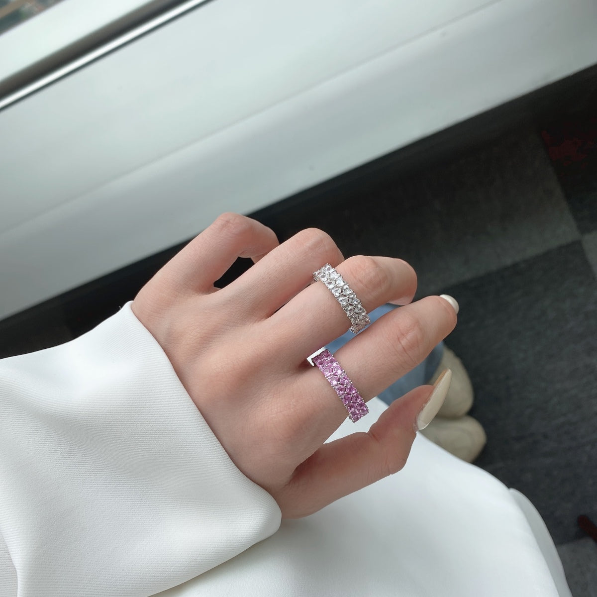 [Royal Jewellery]Sparkling Full Heart Ring