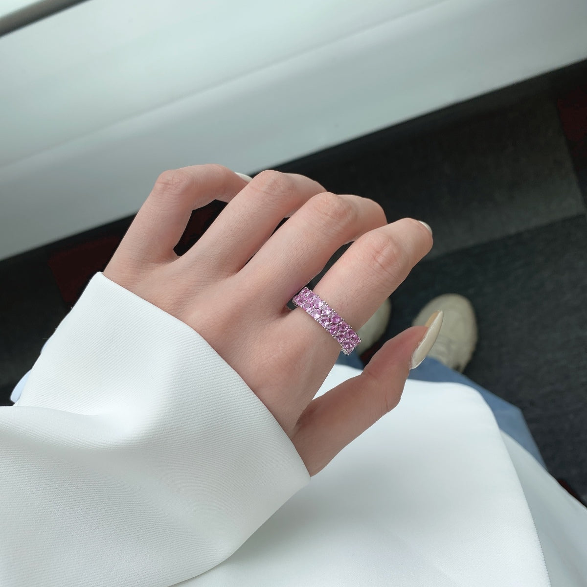 [Royal Jewellery]Sparkling Full Heart Ring