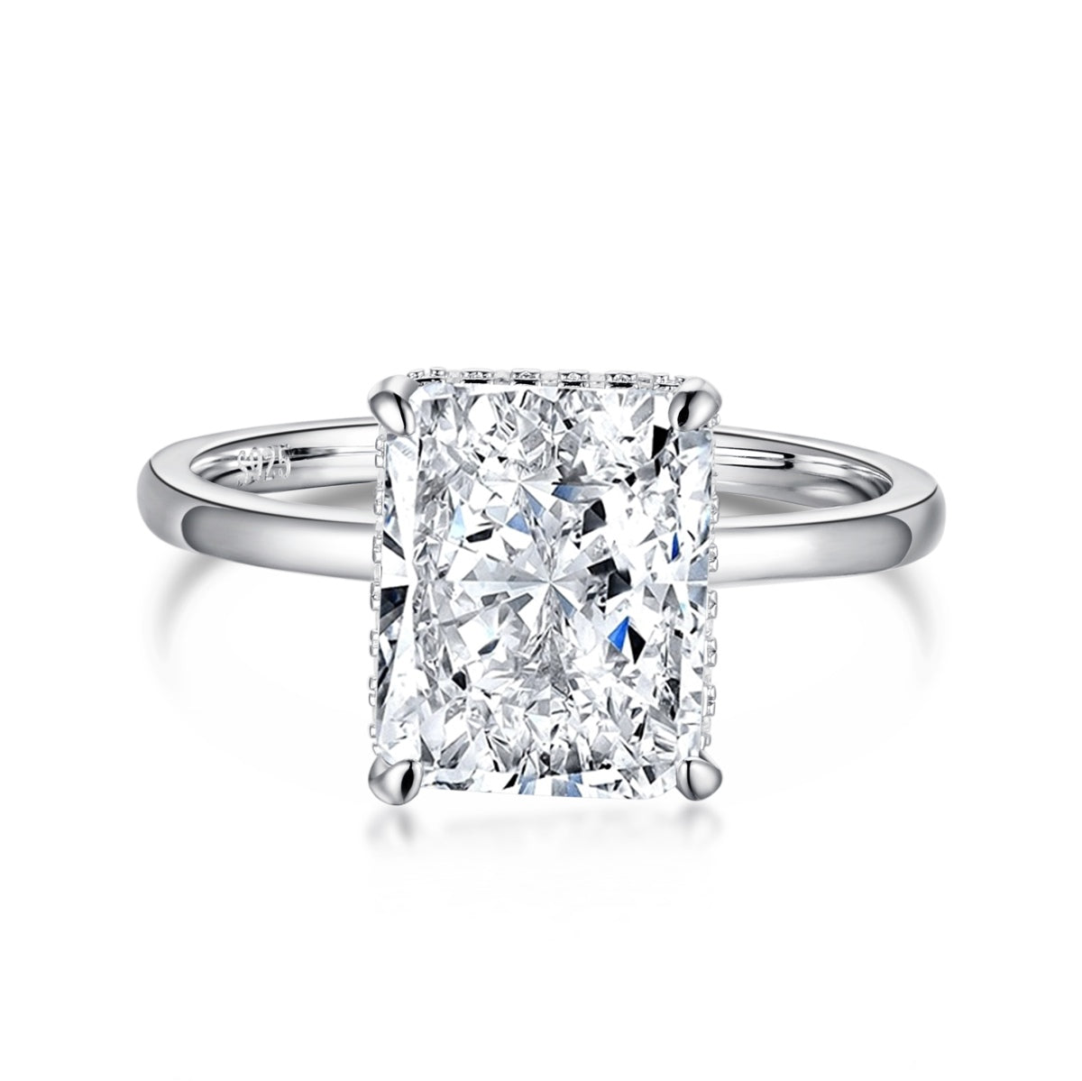 [Royal Jewellery]4.0 Carat Ornate Enchanting Radiand Cut Banquet Ring
