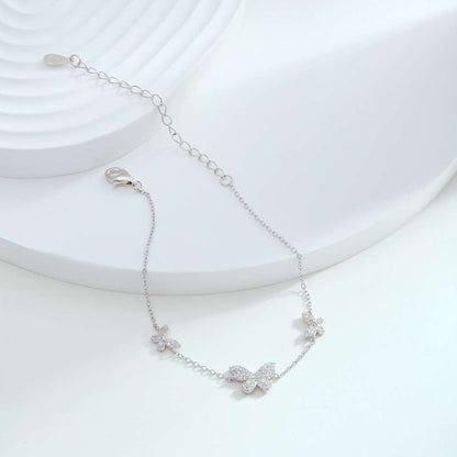 [Royal Jewellery]Delicate Butterfly Pendant Bracelet
