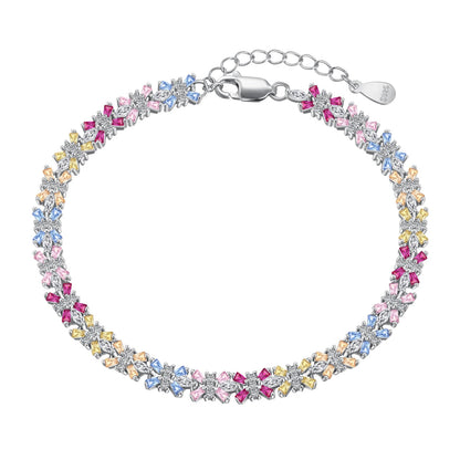 [Royal Jewellery]Radiant Colorful Emerald Cut Party Bracelet