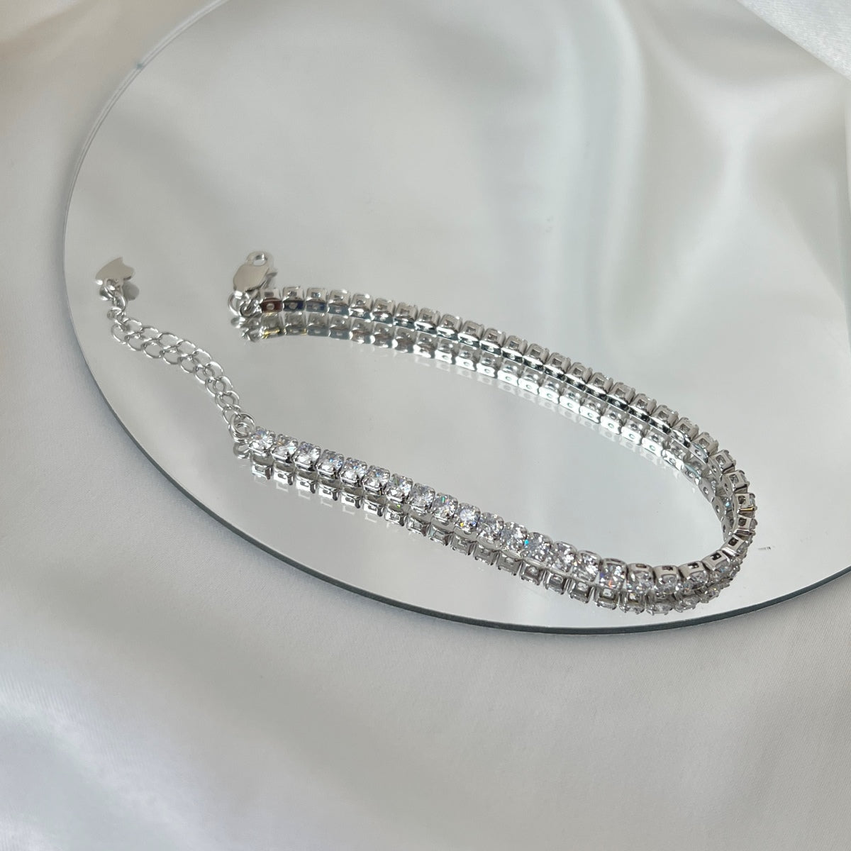 [Royal Jewellery]Sparkling Round Cut Daily Bracelet
