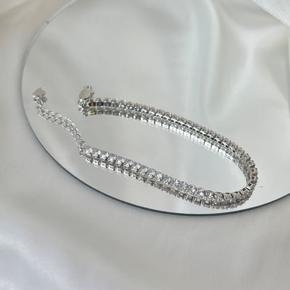 [Royal Jewellery]Sparkling Round Cut Daily Bracelet