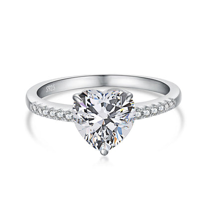 [Royal Jewellery]2.0 Carat Dazzling Lustrous Heart Cut Lover Ring