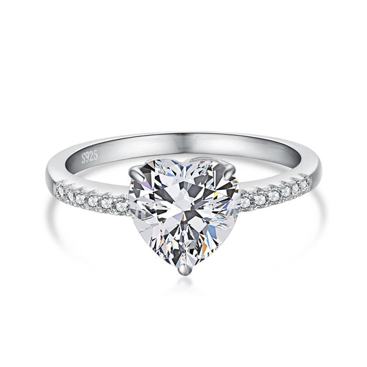 [Royal Jewellery]2.0 Carat Dazzling Lustrous Heart Cut Lover Ring