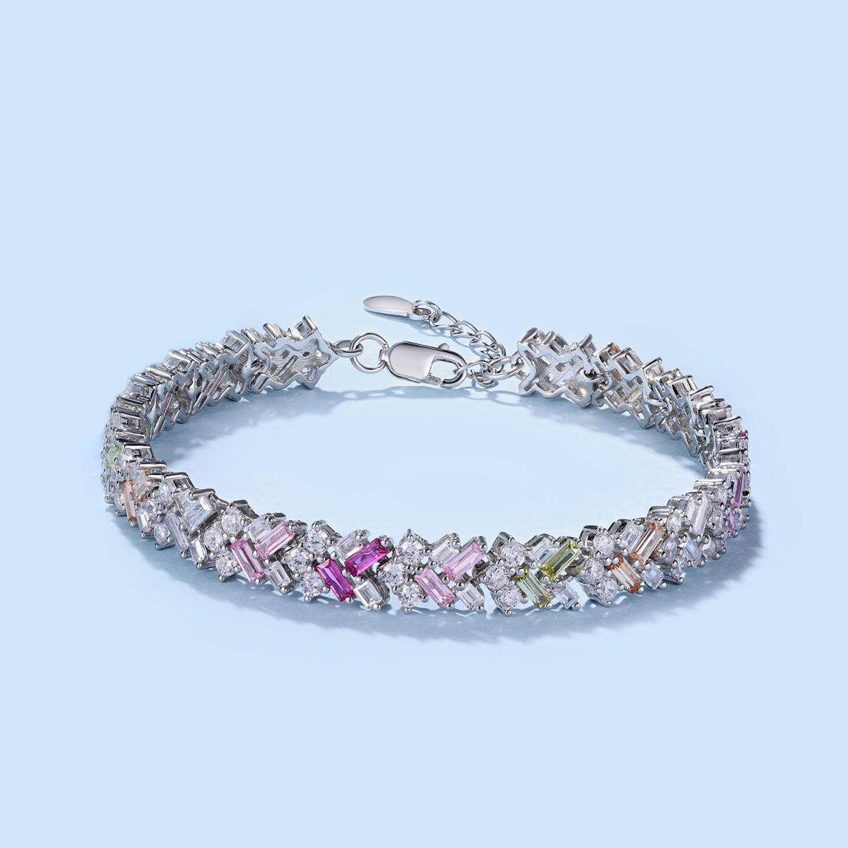 [Royal Jewellery]Dazzling Unique Multi Shape Daily Bracelet