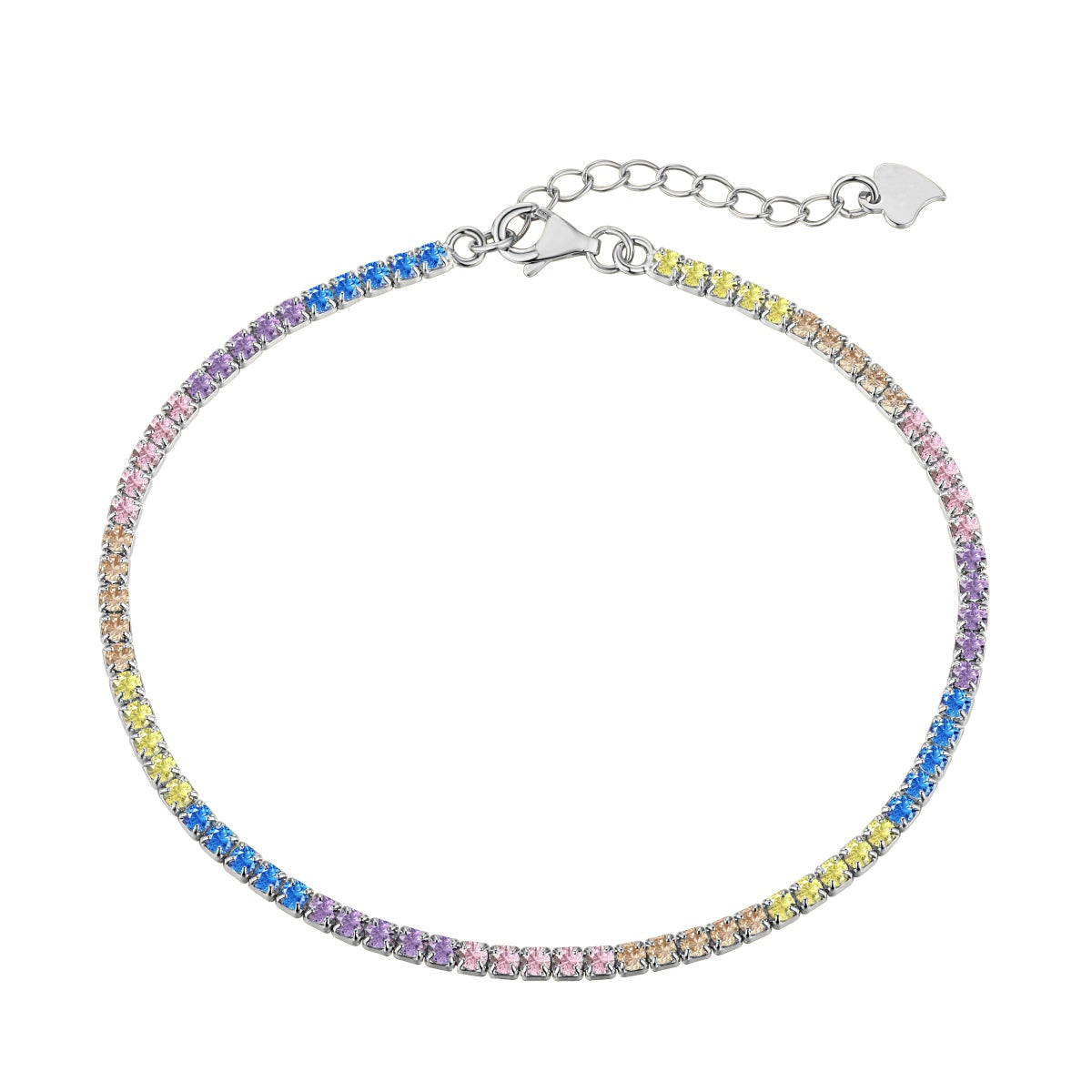 [ROYAL]Dazzling Colorful Round Cut Daily Bracelet