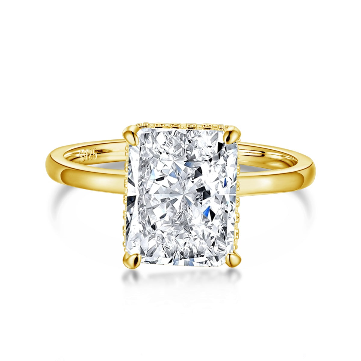 [Royal Jewellery]4.0 Carat Ornate Enchanting Radiand Cut Banquet Ring