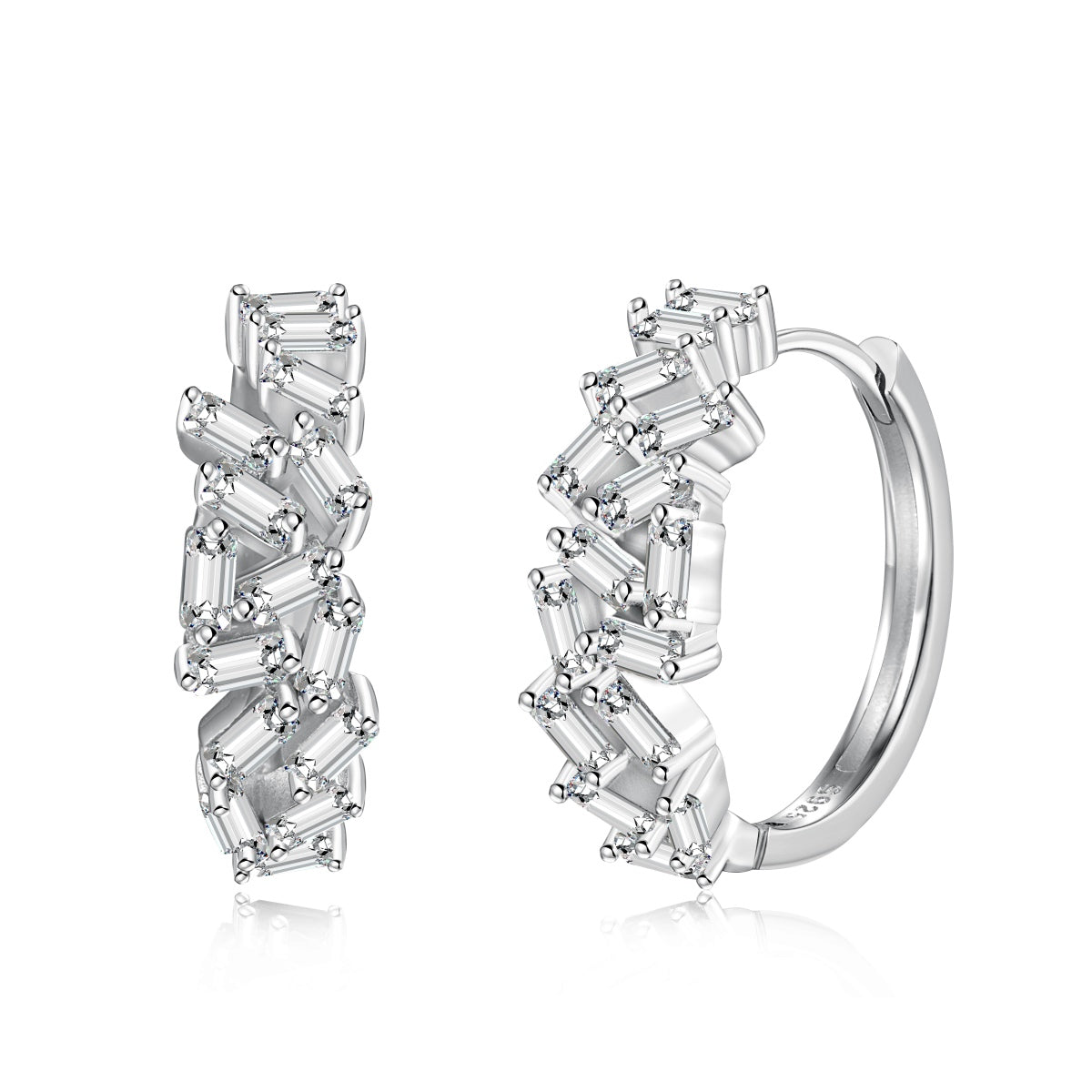 [Royal Jewellery]Dazzling Colorful Emerald Cut Daily Earrings