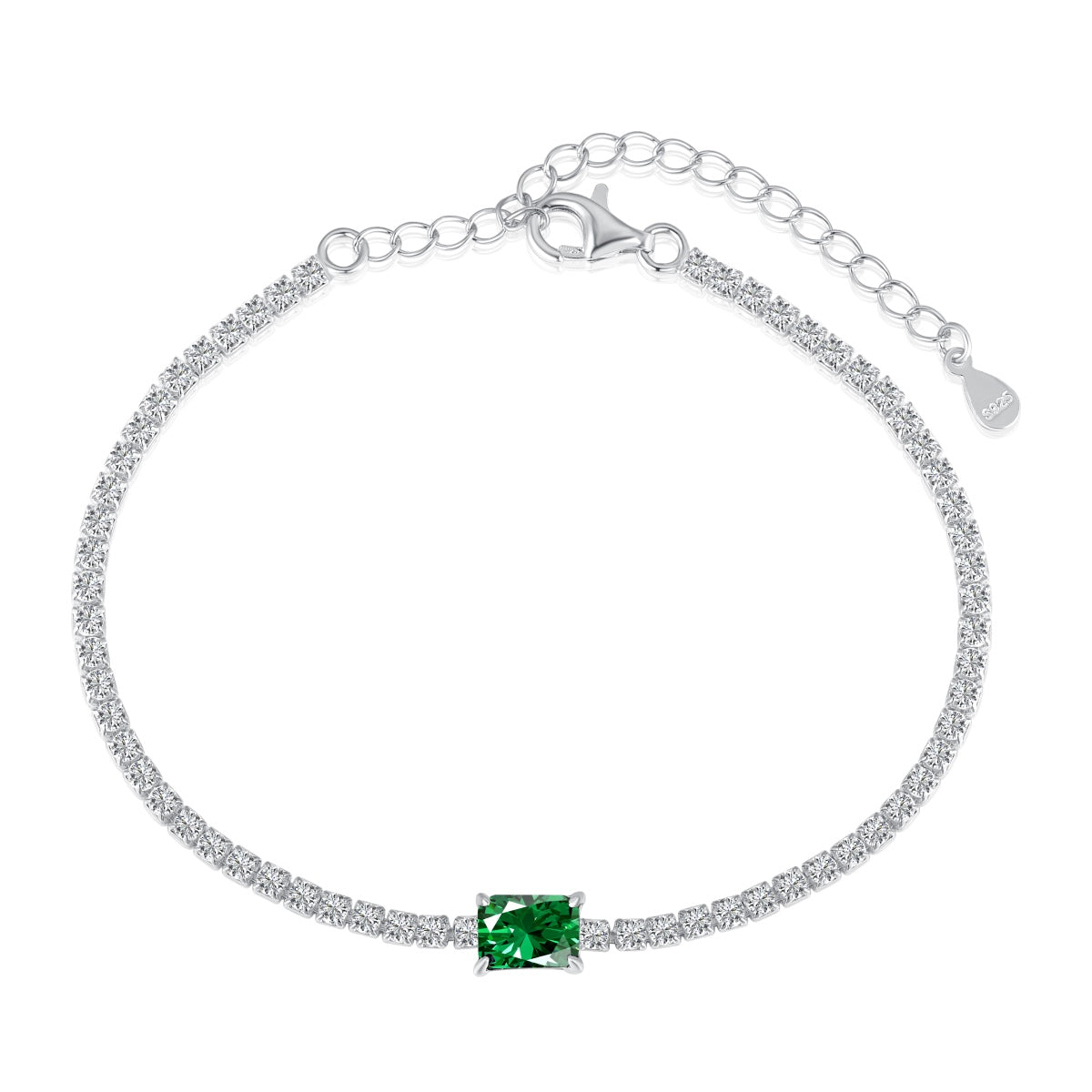 [Royal Jewellery]1.0 Carat Unique Emerald Cut Banquet Bracelet