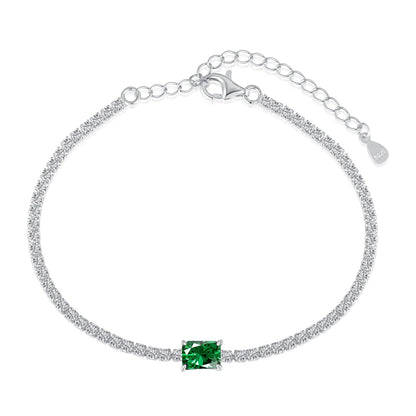 [Royal Jewellery]1.0 Carat Unique Emerald Cut Banquet Bracelet