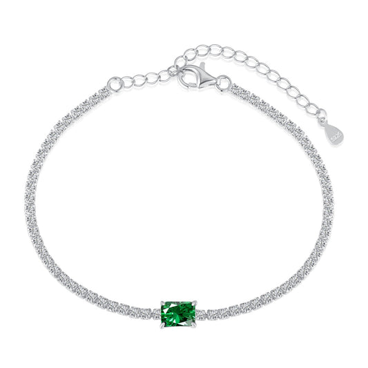 [Royal Jewellery]1.0 Carat Unique Emerald Cut Banquet Bracelet