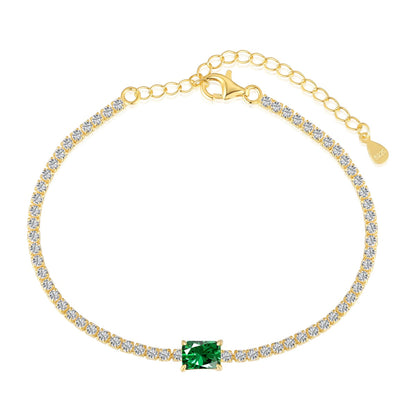 [Royal Jewellery]1.0 Carat Unique Emerald Cut Banquet Bracelet