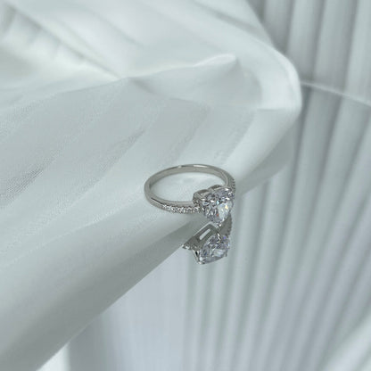 [Royal Jewellery]2.0 Carat Dazzling Lustrous Heart Cut Lover Ring