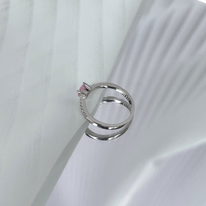 [Royal Jewellery]0.5 Carat CaratEternity Charming Heart Shape Lover Ring