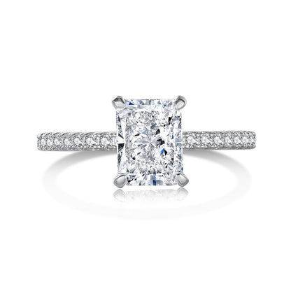 [ROYAL]2.0 Carat Dazzling Sparkling Radiant Cut Party Ring