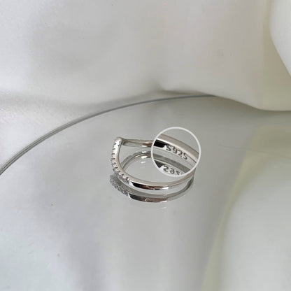 [Royal Jewellery]Elaborate Tennis Band Ring