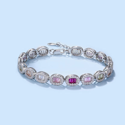 [Royal Jewellery]Exquisite Ornate Emerald Cut Daily Bracelet