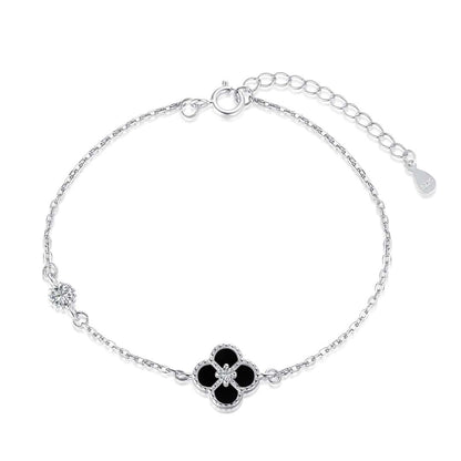 [Royal Jewellery]Delicate Four Leaf Clover Bracelet