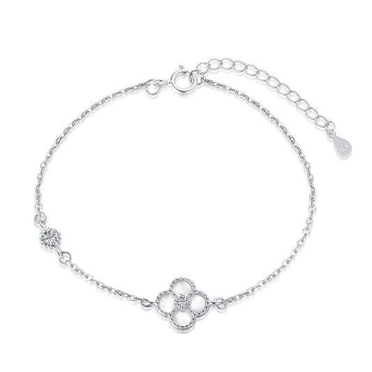 [Royal Jewellery]Delicate Four Leaf Clover Bracelet