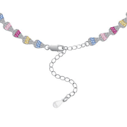 [ROYAL]Radiant Colorful Rainbow Necklace