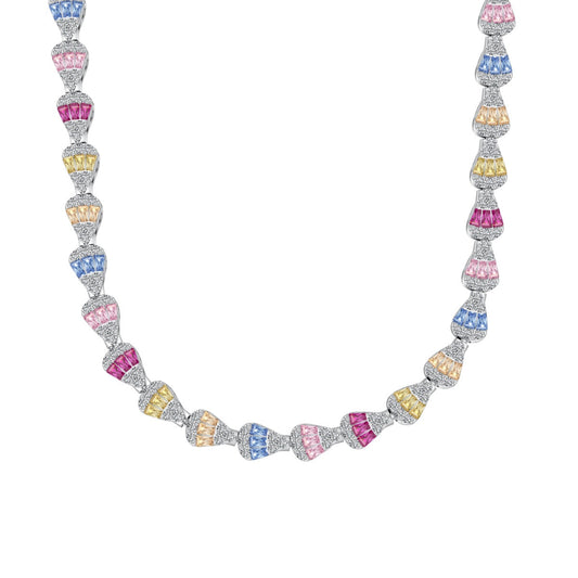 [Royal Jewellery]Radiant Colorful Rainbow Necklace