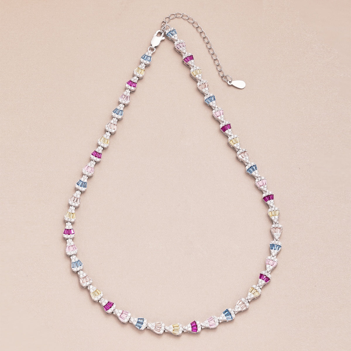 [Royal Jewellery]Radiant Colorful Rainbow Necklace