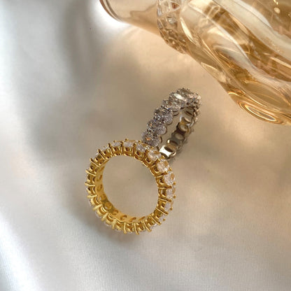 [Royal Jewellery]Ornate Oval Cut Tennis Ring
