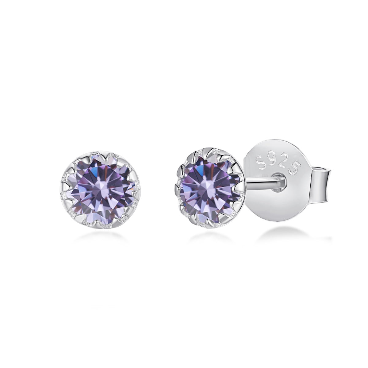 [Royal Jewellery]Sparkling Colorful Round Shape Earrings