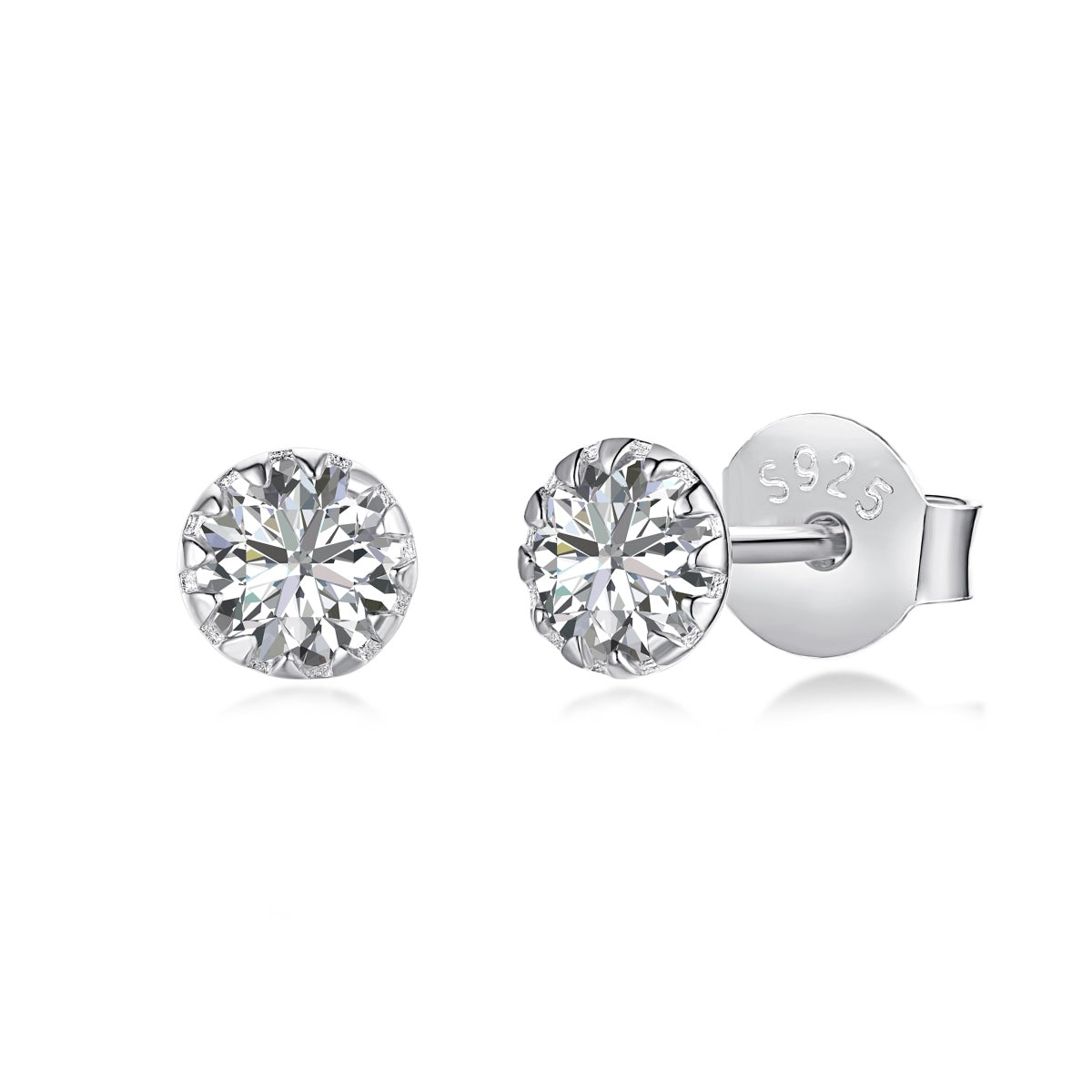 [Royal Jewellery]Sparkling Colorful Round Shape Earrings