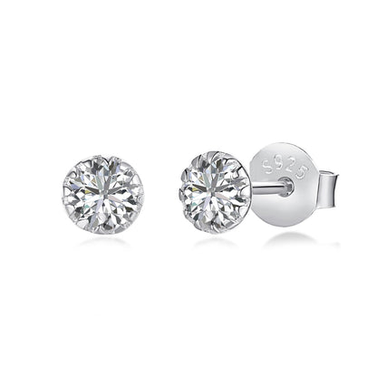 [Royal Jewellery]Sparkling Colorful Round Shape Earrings