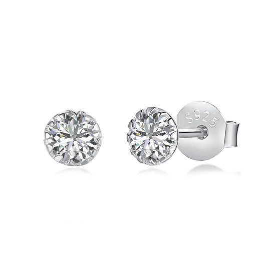 [Royal Jewellery]Sparkling Colorful Round Shape Earrings