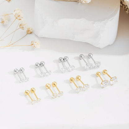 [Royal Jewellery]Unique U-Shaped Ear Bone Earrings