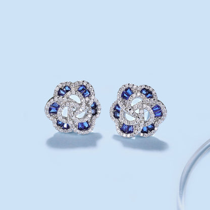 [Royal Jewellery]Exquisite Flower Shape Daily Earrings