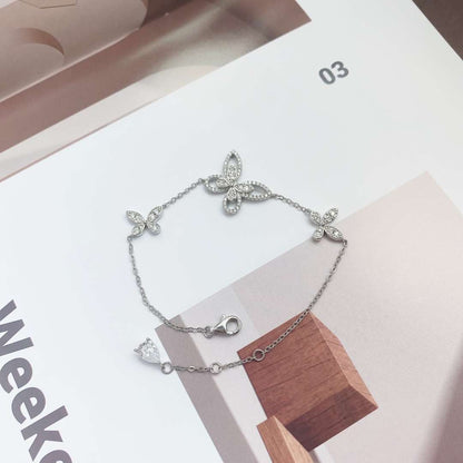 [Royal Jewellery]Delicate Butterfly Pendant Bracelet