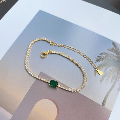 [Royal Jewellery]1.0 Carat Unique Emerald Cut Banquet Bracelet
