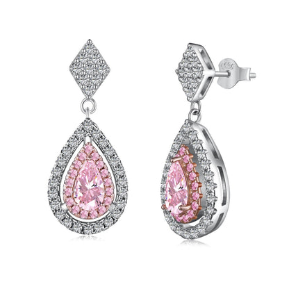 [Royal Jewellery]Ornate Delicate Water Drop Shape Banquet Earrings
