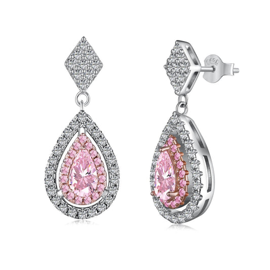 [Royal Jewellery]Ornate Delicate Water Drop Shape Banquet Earrings