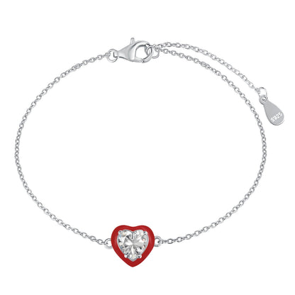 [Royal Jewellery]Sparkling Romantic Heart Shape Lover Bracelet