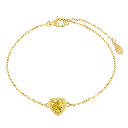 [ROYAL]Sparkling Romantic Heart Shape Lover Bracelet