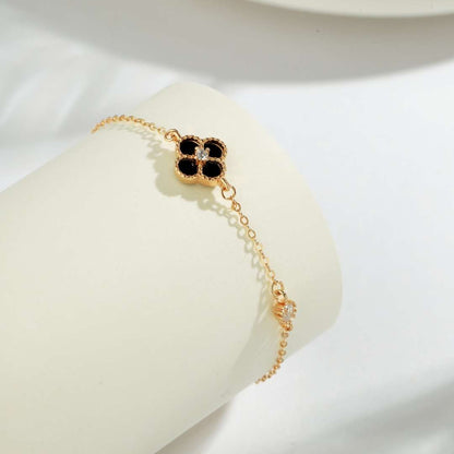 [Royal Jewellery]Delicate Four Leaf Clover Bracelet