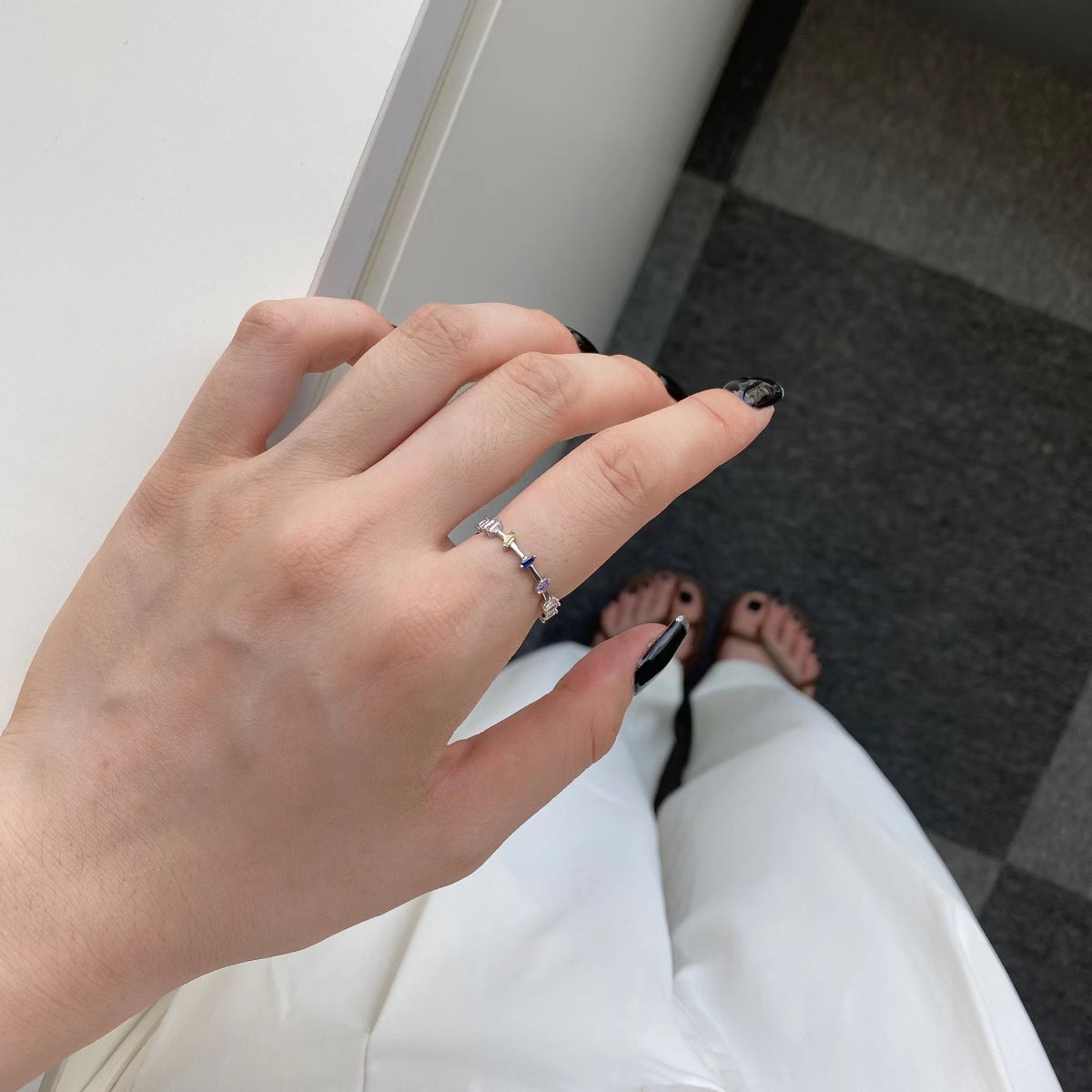[Royal Jewellery]Unique Trapezoid Cut Daily Ring