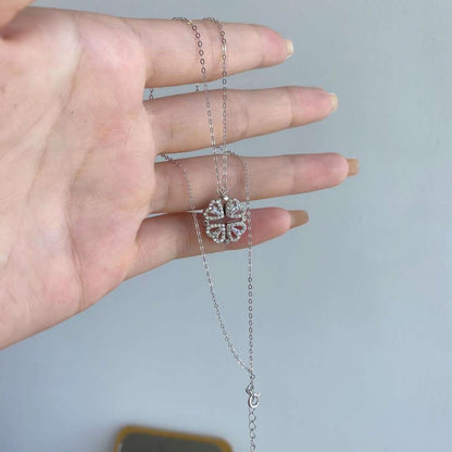 [Royal Jewellery]Ornate Heart Cut Flower Shape Necklace