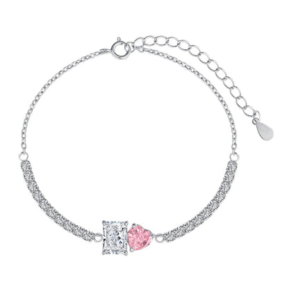 [Royal Jewellery]Dazzling Unique Multi Shape Lover Bracelet