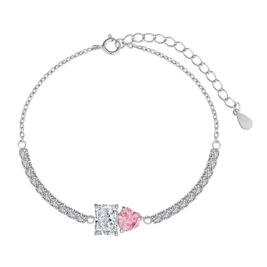 [Royal Jewellery]Dazzling Unique Multi Shape Lover Bracelet